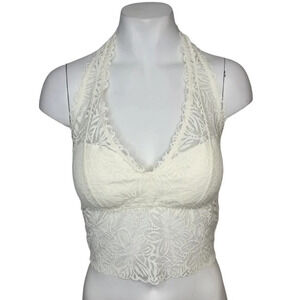 Aerie Lace Halter Neck Bralette Size Medium V Neck